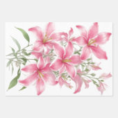 Lily Oriental Flowers Inpakpapier Vel (Voorkant)