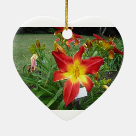 Lily Ornament met boeddhist Quote (Achterkant)