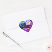 Lily Pad Bloem "Bloei waar je bent geplant! Hart Sticker (Envelop)