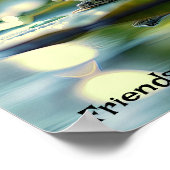 Lily Pad Companions: Kikkers in een rustige vijver Poster (Hoek)