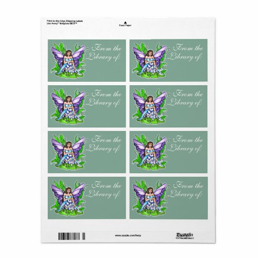 Lily Pad Fairy Book Label (Full Sheet)