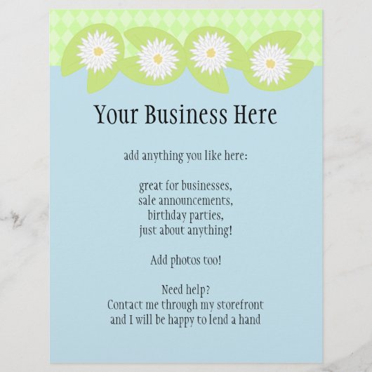 Lily Pad Flyer (Voorkant)