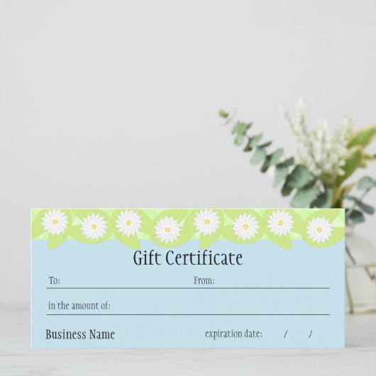 Lily Pad Gift-certificaat (Staand voorkant)