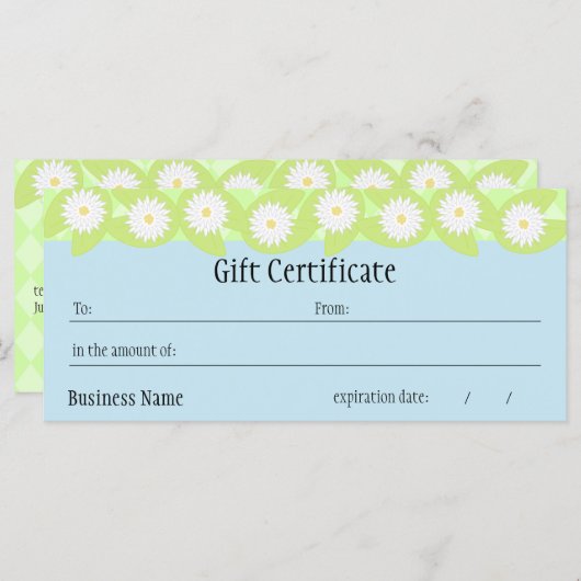 Lily Pad Gift-certificaat (Voorkant / Achterkant)