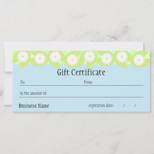 Lily Pad Gift-certificaat (Voorkant)