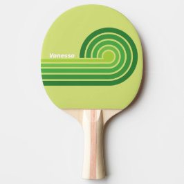 Lily Pad Green Curl Strepen met Naam Tafeltennisbatje