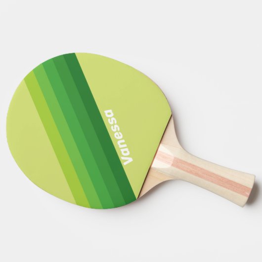 Lily Pad Green Stripes with Name Tafeltennisbatje (Zijkant)