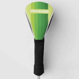 Lily Pad Groen Speld Strepen met Naam Golfheadcover
