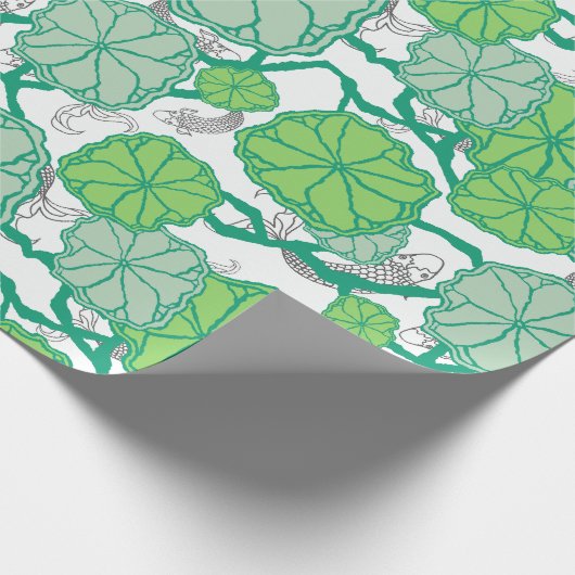 Lily Pad Japanse tuin Cadeaupapier (Hoek)