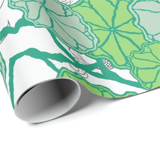 Lily Pad Japanse tuin Cadeaupapier (Rol Hoek)