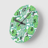 Lily Pad Koi Fish Swimming Pattern Ronde Klok (Hoek)