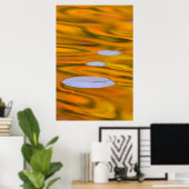 Lily-pad op oranje water, Canada Poster (Thuiskantoor)