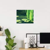 Lily Pad Pond Poster (Thuiskantoor)