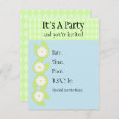 Lily Pad Uitnodiging (Voorkant / Achterkant)