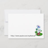 Lily Pad-uitnodiging met kikker RSVP-aankondiging Kaart (Achterkant)