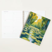 Lily Pad Vijver | Groene Aquarel Natuur Planner (Display)