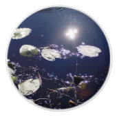 Lily pad Water Fairy Reflection Keramische Knop (Voorkant)