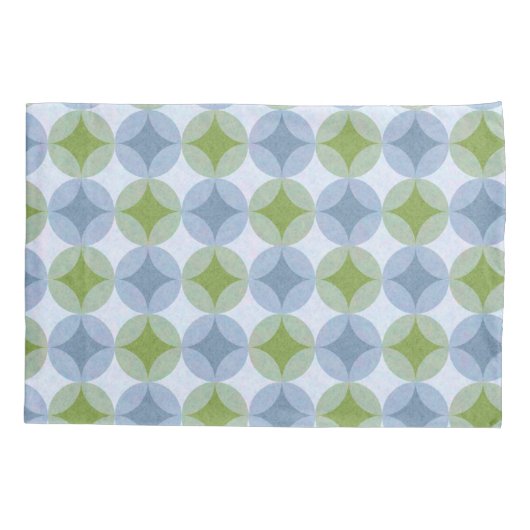 Lily Pads (blauwe en groene sterren) Kussensloop (Achterkant)