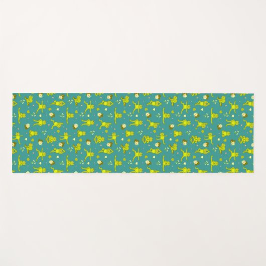 Lily Pads Bloemen Yoga Kikkers Grappig Yogamat (Voorkant (horizontaal))