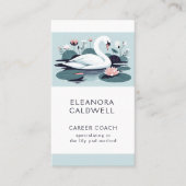 Lily Pads Elegant Swan Career Coach Visitekaartje (Voorkant)