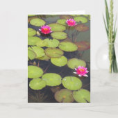 Lily Pads en Lotus Zen Verjaardag Kaart (Voorkant)