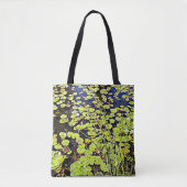 Lily Pads en Reeds Bloemen Tote Bag (Voorkant)