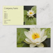 Lily Pads en White Lotus Flower Visitekaartje (Voorkant / Achterkant)