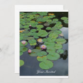 Lily Pads "Jouw uitnodiging" Kaart (Voorkant / Achterkant)