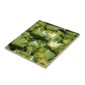 Lily Pads met Blooms Ceramic Photo Tile Tegeltje (Zijkant)