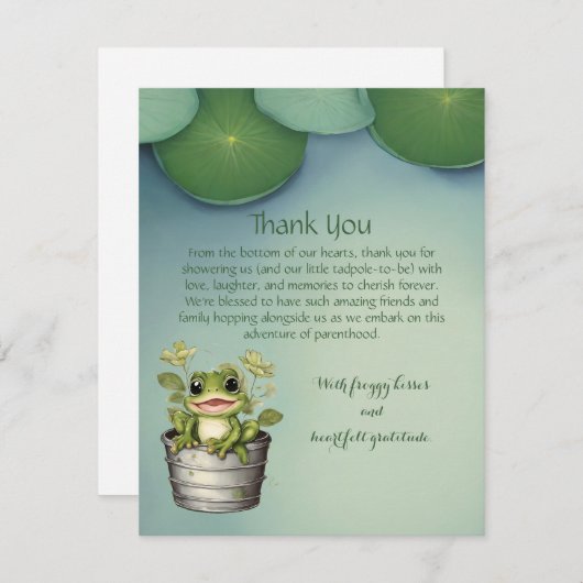 Lily Pads van het leven Bedankkaart (Voorkant / Achterkant)