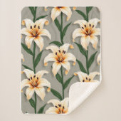 Lily patroon sherpa deken (Voorkant)