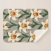 Lily patroon sherpa deken (Voorkant (horizontaal))