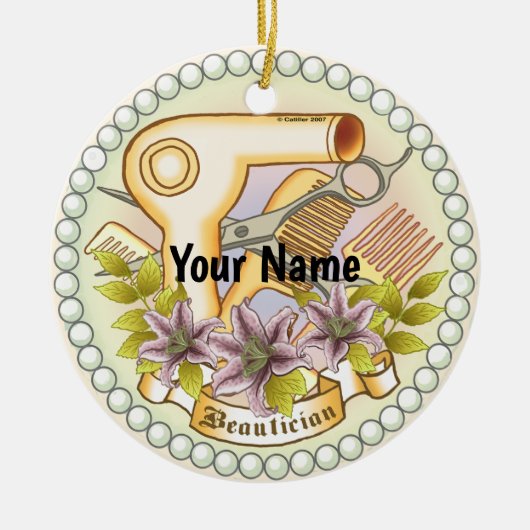 Lily Pearl Schoonheidsspecialiste ornament (Voorkant)
