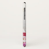 Lily Peony Floral Monogram Foto Case-Mate iPhone Case (Achterkant/links)