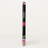 Lily Peony Waterverf Bloemen Zwart Monogram Case-Mate iPhone Case (Achterkant / rechts)