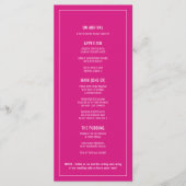 Lily pink watercolor wedding menu (Voorkant)