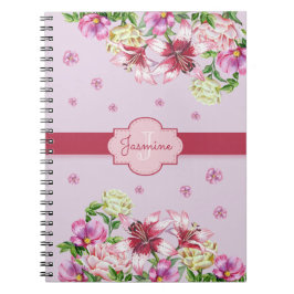 Lily & Pioen Bloemen Paarse Notitieboek