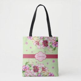 Lily & Pioen Bloemenmunt Tote Bag