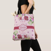 Lily & Pioen Bloemenroze Tote Bag (Dichtbij)