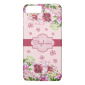 Lily Pioen Blozend Roze Monogram Case-Mate iPhone Case (Achterkant)