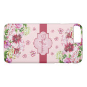 Lily Pioen Blozend Roze Monogram Case-Mate iPhone Case (Achterkant (Horizontaal))