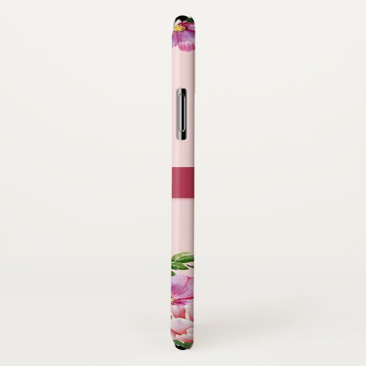 Lily Pioen Blozend Roze Monogram Case-Mate iPhone Case (Achterkant / rechts)