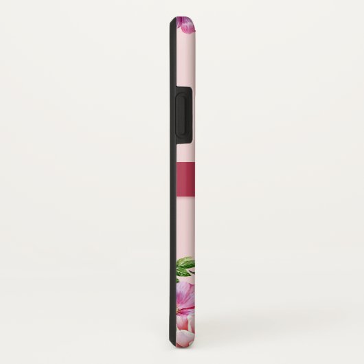 Lily Pioen Blozend Roze Monogram Case-Mate iPhone Case (Achterkant / rechts)