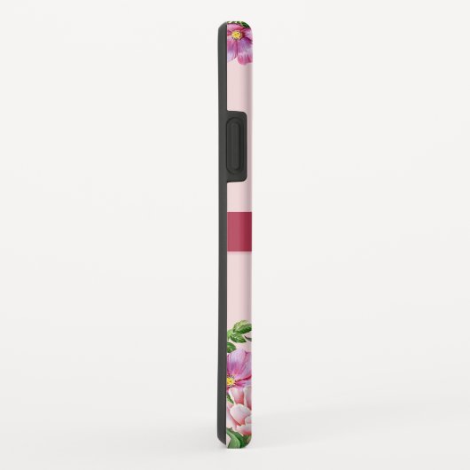 Lily Pioen Blozend Roze Monogram Case-Mate iPhone Case (Achterkant/rechts)