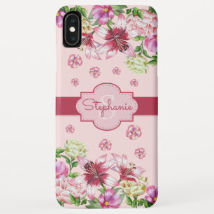Lily Pioen Blozend Roze Monogram Case-Mate iPhone Case
