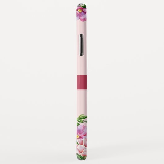 Lily Pioen Blozend Roze Monogram Case-Mate iPhone Case (Achterkant/rechts)