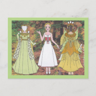 Lily Plays a Woodland Elf Paper Briefkaart