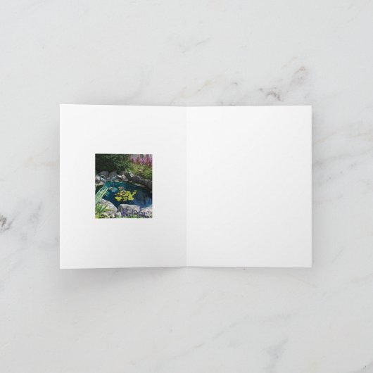 Lily Pond Blank Folded Note Card Bedankkaart (Binnen)