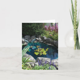 Lily Pond Blank Folded Note Card Bedankkaart