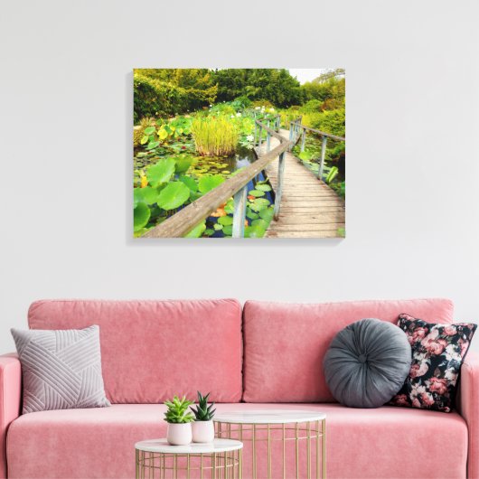 Lily Pond Canvas Print (Insitu (Woonkamer))